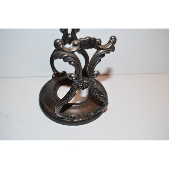 Vtg Sheridan Silver on copper Tilt Tea Pot Coffee Stand No Warmer silverplate - Picture 10 of 16